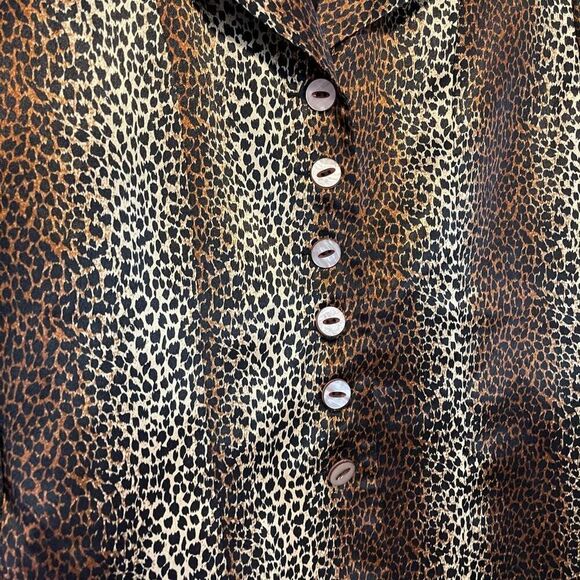 Vintage Clio 2 Suit Cheetah Print Blazer Size 12 - Picture 2 of 7